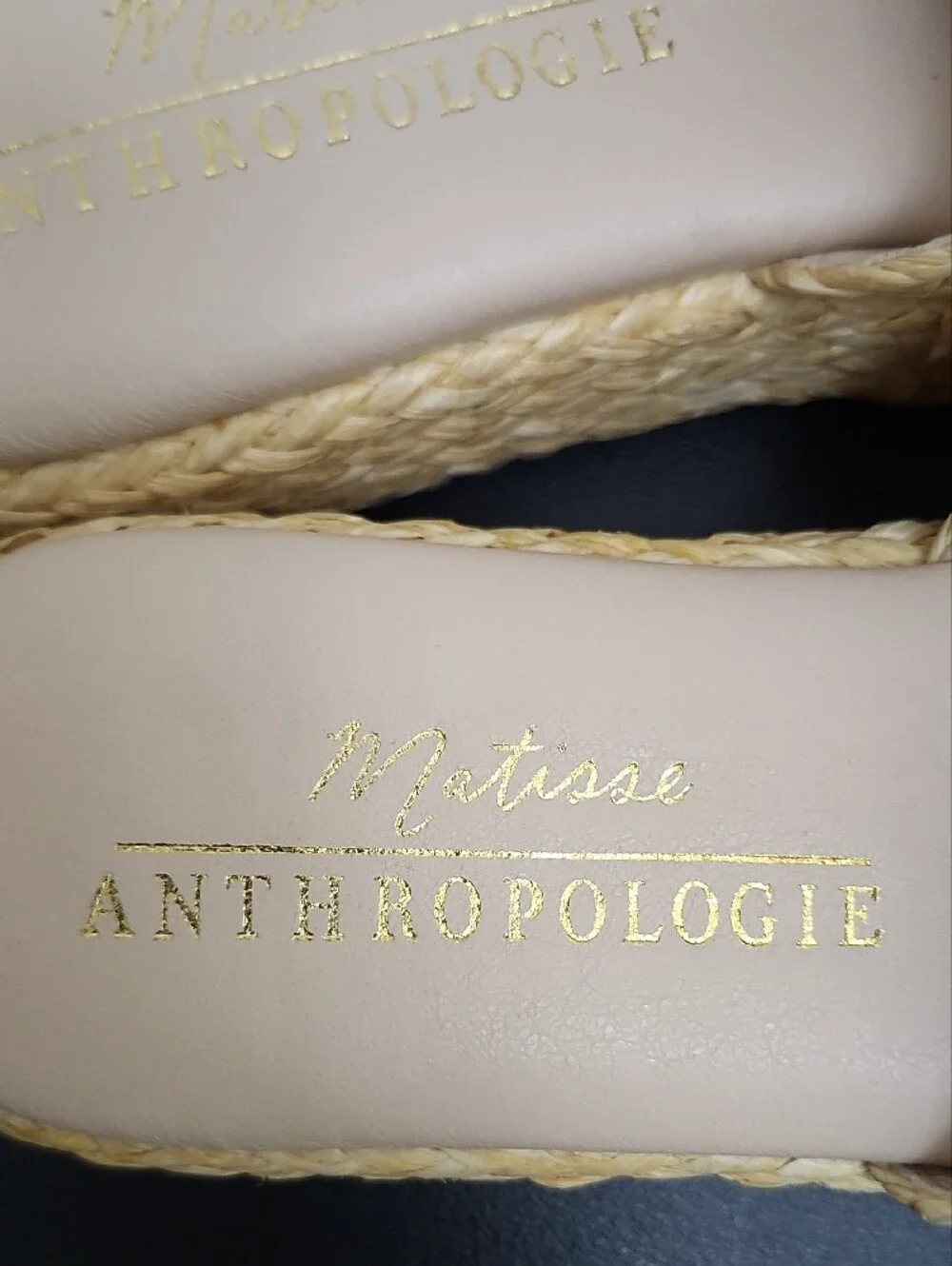 Matisse x Anthropologie Montego Woven Raffia Platform Slide Sandals